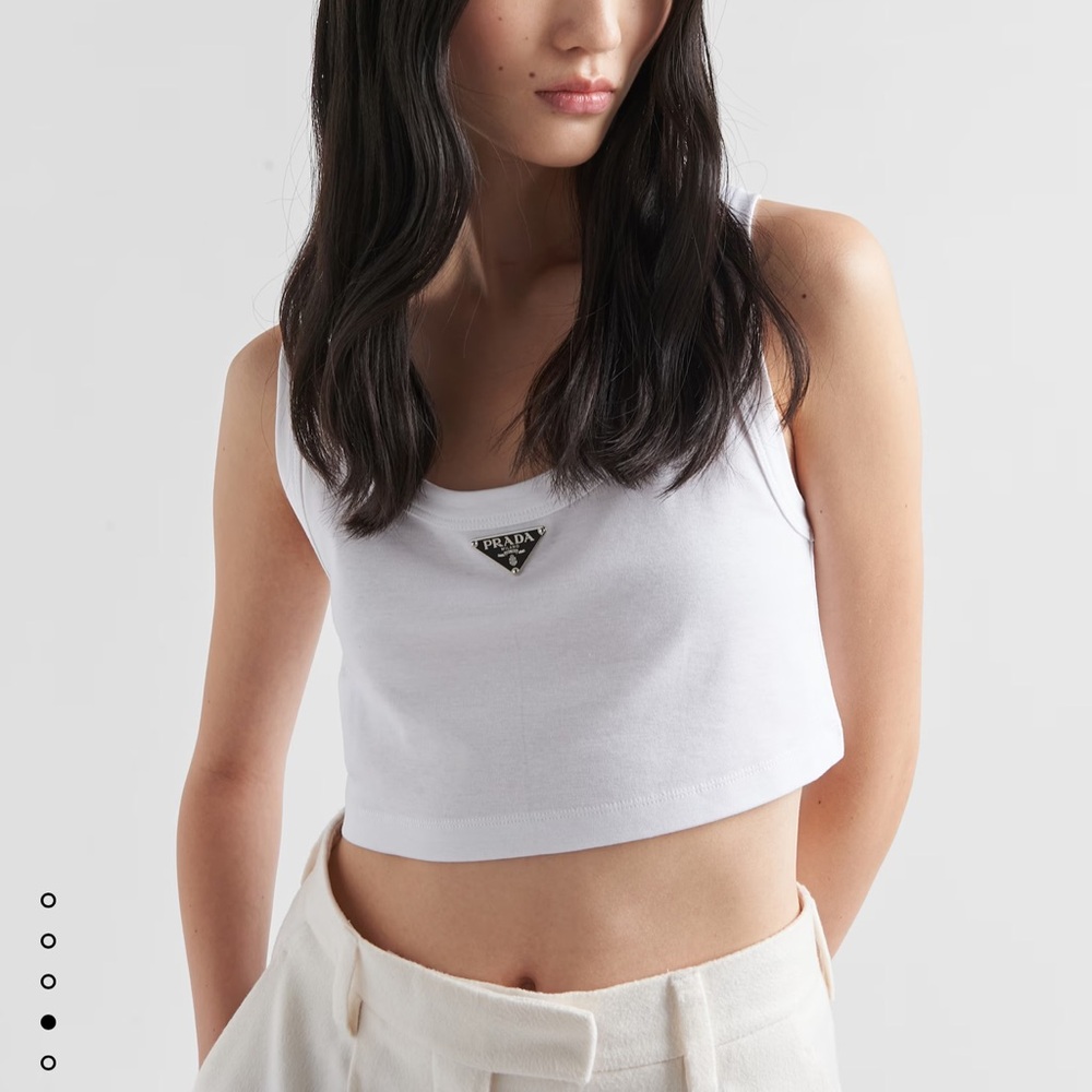 PRADA White  Jersey top - NEW! AUTHENTIC!